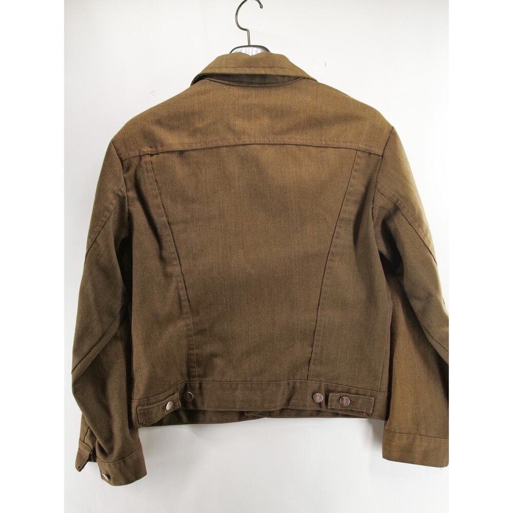 Vintage Y2K Wrangler Denim Jacket Womens Size 40 Brown Twill Made in USA - Picture 9 of 9
